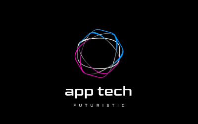 Logo du cercle futur de la technologie ronde