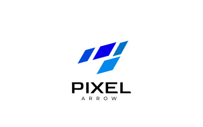 Logotipo inteligente inteligente de flecha de píxel