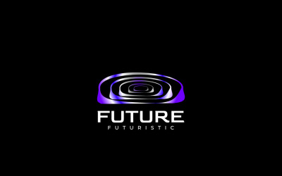 Modern abstrakt framtids unik logotyp