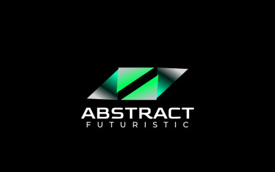 Abstrakt grön gradient Tech dynamisk logotyp