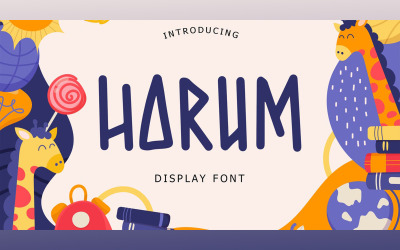 Fonte simples de exibição Harum