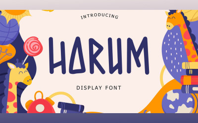 Harum Display eenvoudig lettertype