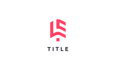Logo iconico contemporaneo di LC House Home Construction Realty