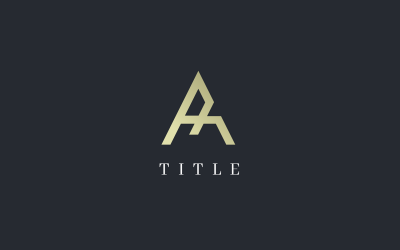 Luxus Iconic A Business Goldenes Monogramm-Logo
