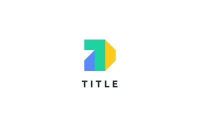 Zeitgenössisches, ikonisches D Tech Playful Logo