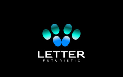 Abstrakcyjny Monogram WY Litera Techno Futurystyczny Gradient Logo