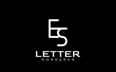 Corporate Simple Monogram Letter ES Logo