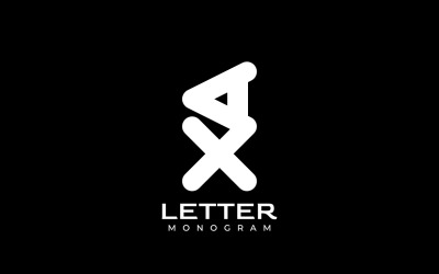Corporate Simple Monogram Letter XA Logo