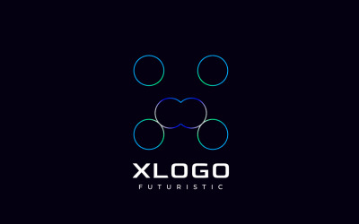 Letter X Tech Future Logo