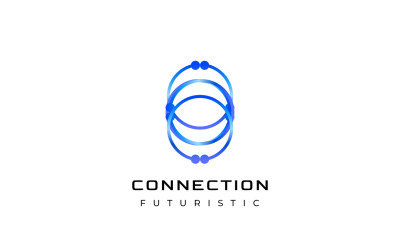 Logo della connessione della lettera O dell&amp;#39;anello