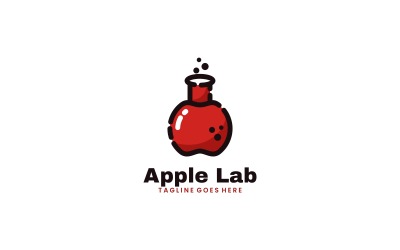 Logo della mascotte semplice di Apple Lab