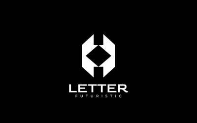 Logo moderne plat lettre H dynamique