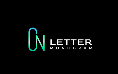 Monogram Letter CN Kerek Logó