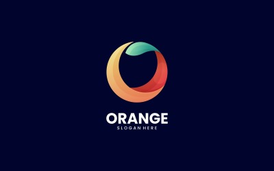 Bokstaven Orange Gradient Logotyp