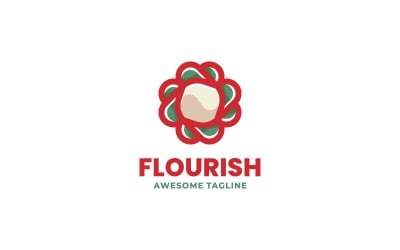 Flourish Simple Mascot Logo