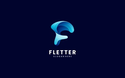Letter F Gradient Logo Design