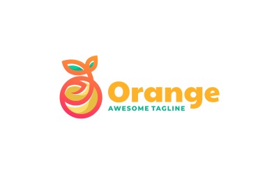 Logo dégradé de ligne orange