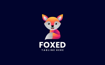 Logo-Design mit Fox-Farbverlauf