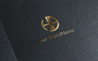 P H  or PH , H P creative logo design vector template