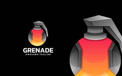 Style de logo dégradé de grenade