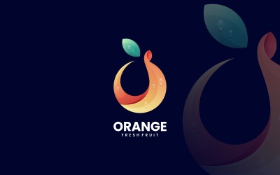 Vector oranje kleurverloop logo-stijl