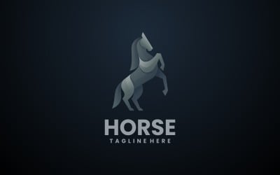 Vector paard gradiënt logo ontwerp