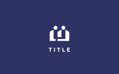 Elegancki Minimalny konsultant Praca Recruit People Community Logo