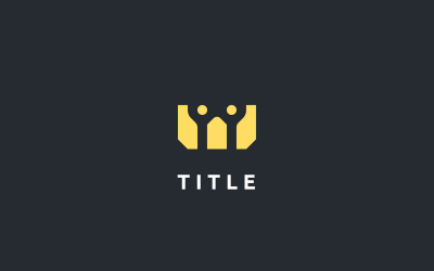 Elegante e minimale Crown User Community Wellness Logo