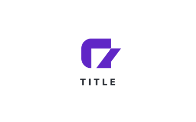 Logo élégant et emblématique G Purple Tech Shading