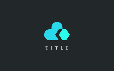 Логотип Sleek Iconic Cloud Hexagon Server Storage Data