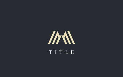 Luxe gestroomlijnd MMM MM Prestigieus gouden monogram-logo