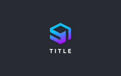 Schlankes, minimalistisches Box-Cube-Block-Tech-Shade-Logo