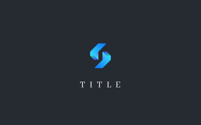 Şık Minimal S Mavi Monogram Teknoloji Logosu