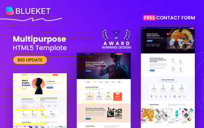 Blueket – цифрове агентство та багатоцільовий шаблон HTML5