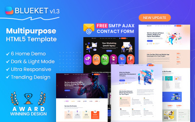 Blueket - Digital Agency & Multipurpose HTML5 Template