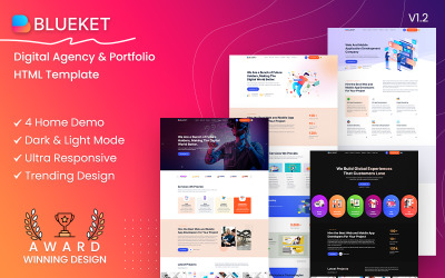Blueket - Digital Agency & Portfolio HTML Template