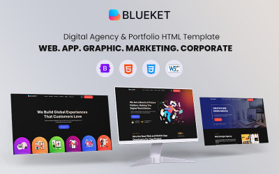 Blueket - 数字代理和投资组合 HTML 模板