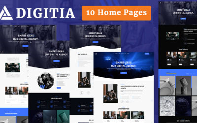 Digitia többcélú digitális ügynökség HTML5-sablonja
