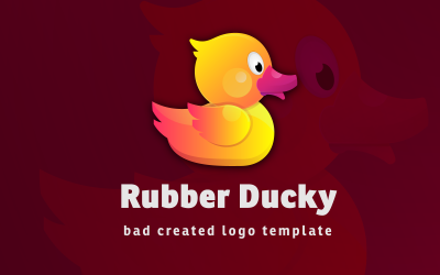 Rubber Ducky Colorful Gradient Logo Template