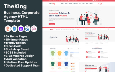 TheKing — HTML-шаблон для бизнеса, корпоративного бизнеса и агентств