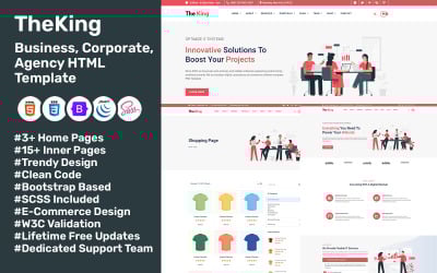 TheKing - Modello HTML aziendale, aziendale e di agenzia