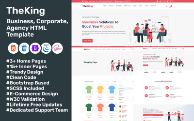 TheKing – šablona HTML pro obchod, společnost, agenturu