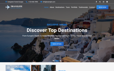 Travelite - Modello di pagina di destinazione HTML5 per tour e agenzie di viaggi