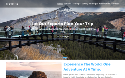 Travelite - Modelo de página de destino HTML5 de agência de turismo e viagens