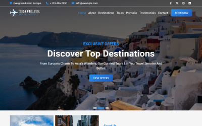 Travelite - Tur ve Seyahat Acentası HTML5 Açılış Sayfası Şablonu