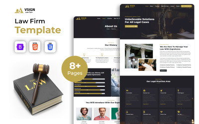 Vsign - HTML5 шаблон веб-сайта юристов и адвокатов