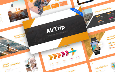 AirTrip Travel Modern Keynote-sjabloon