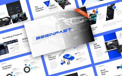 BeginFast Otomotiv Modern PowerPoint Şablonu