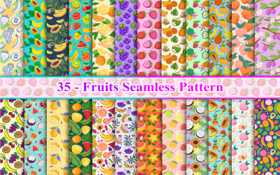 Fruits Seamless Pattern, Fruits Pattern