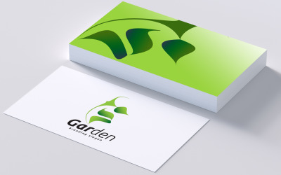 Zahradnictví Zelený List Logo šablona